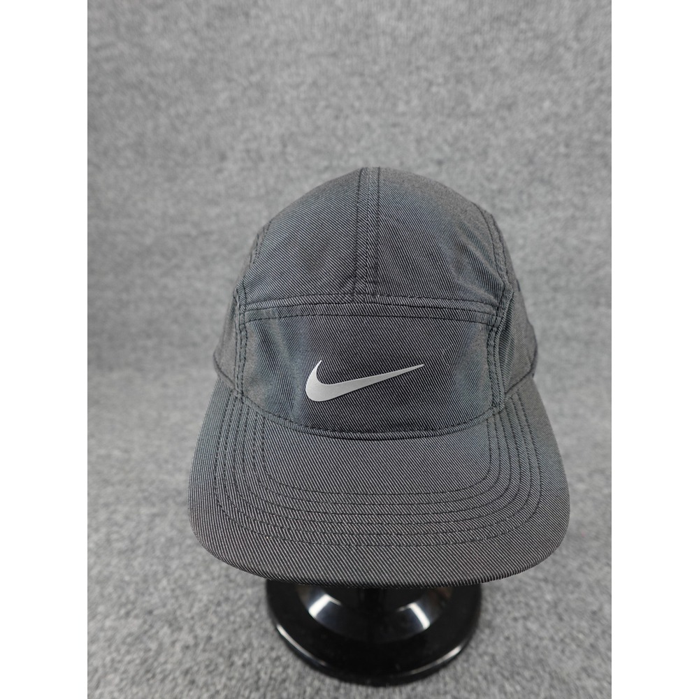 Nike AW84 5-Panel Hat Unisex One Size Gray Dri-FIT Adjustable Running Cap
